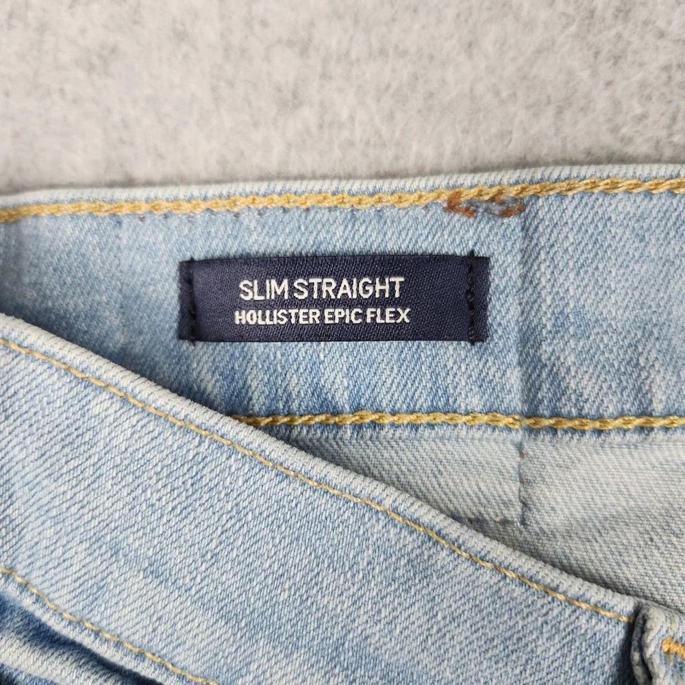 Hollister Epic Flex Slim Straight Jeans Mens 32x32 Blue Denim Cotton Stretch